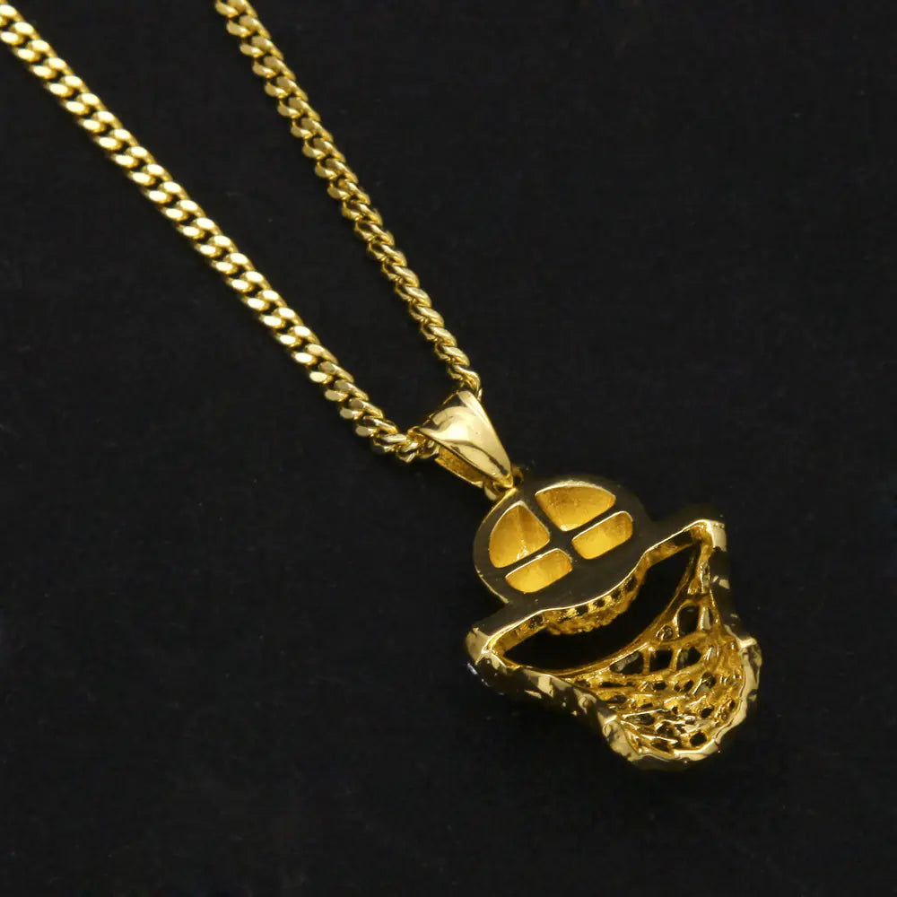 Gold Basketball Necklace