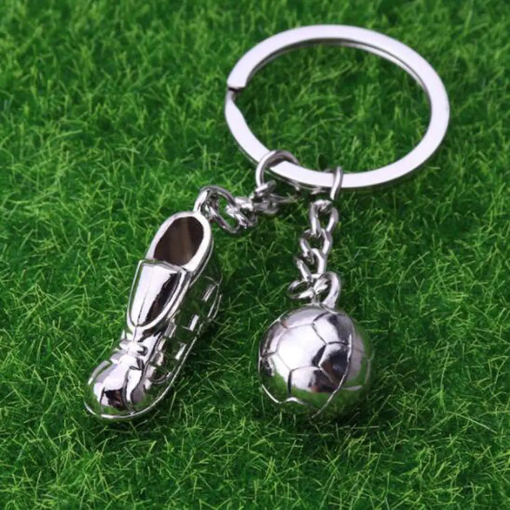 Metal Soccer Keychain